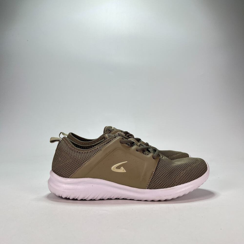 Geers By Dream Seek Olive Brown Low Top Athletic Sneakers 6595 Women's Size 9